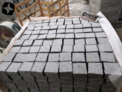 Cube Stone Natural Split China Grey Granite G654 Paver Cobblestone for Driveways