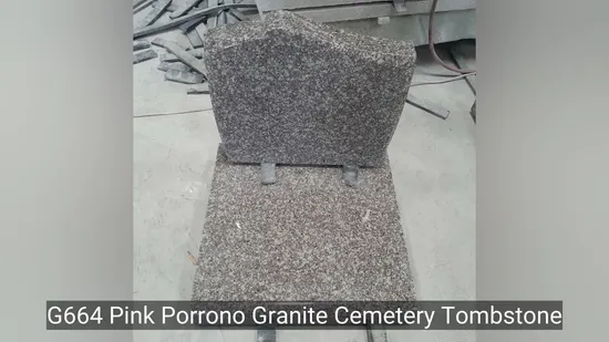 G664 Pink Porrono Granite Cemetery Tombstone Monuments Customized Headstone Gravestone