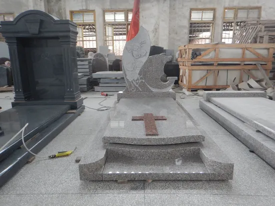 Chinese Cheap Price Granite Monuments Tombstone Gravestone with Cross